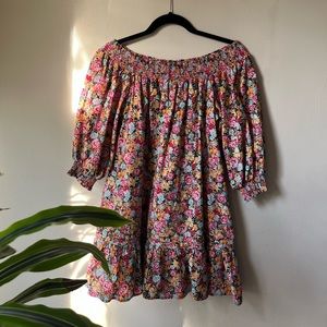 Anthropologie Medium petite off shoulder dress